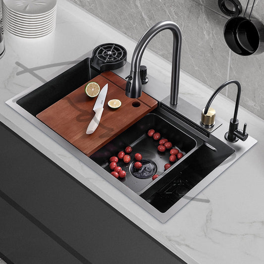 Modern Waterfall Drop-In Sink Set