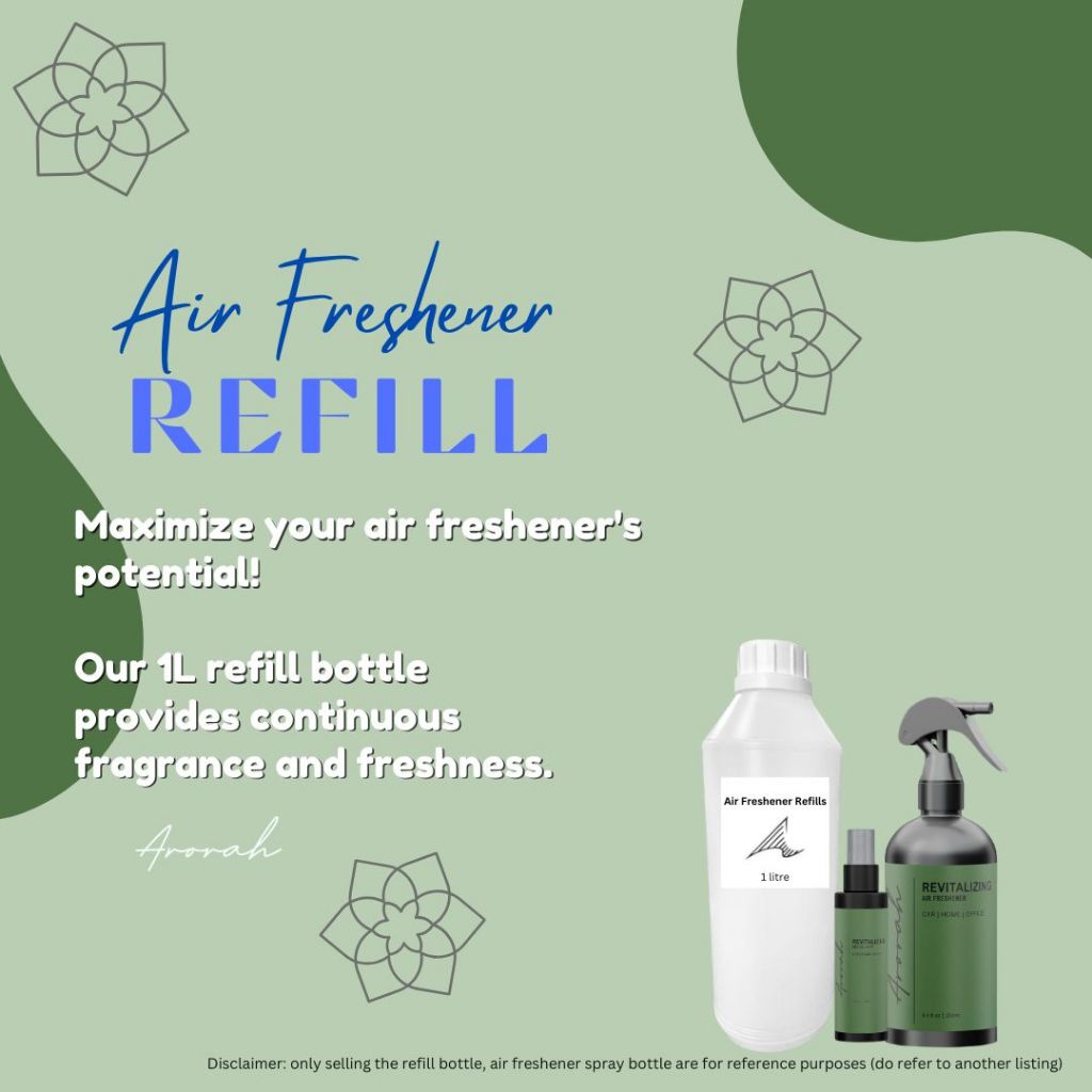 Air Freshener Spray 1Litre , Premium Quality Refill Ready To Use