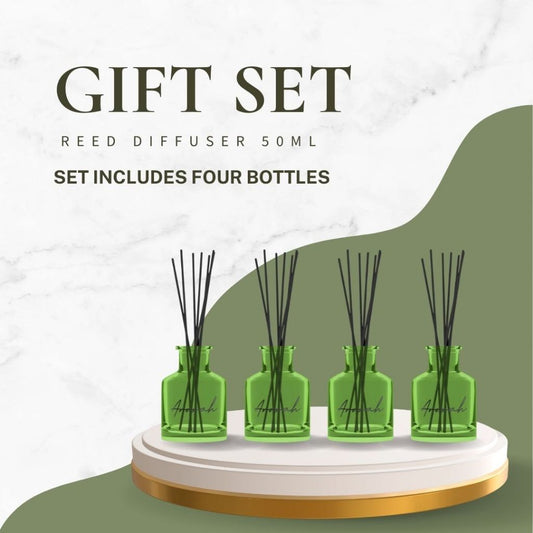 Bundle Set X4 50ml Reed Diffuser Home Essential Gift Set