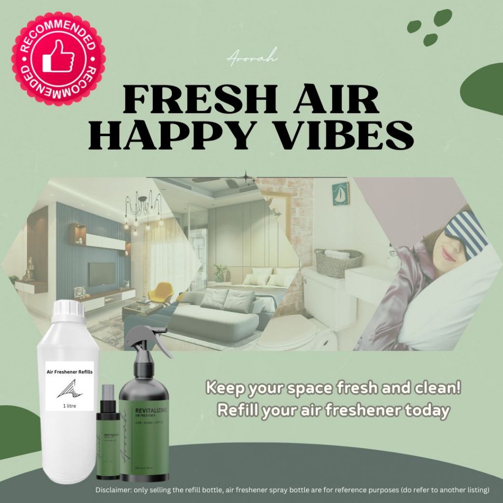 Air Freshener Spray 1Litre , Premium Quality Refill Ready To Use